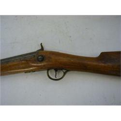 A PERCUSSION CAP RIFLE, 19th Century, walnut stock, length 138cm £80-100...