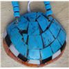 Image 7 : Turquoise Inlaid Shell With Coral Necklace