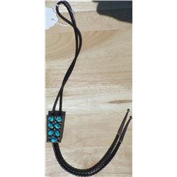 Turquoise and Sterling Silver Bolo Tie