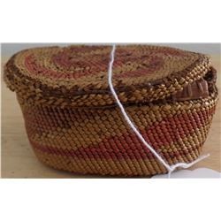 Lidded Makah Basket
