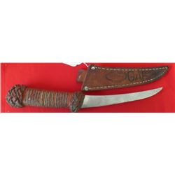 Swiss Victorinox Fishing Knife in Leather Case