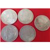 Image 1 : Five (5) Morgan Silver Dollars