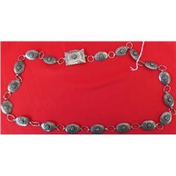 Sterling Silver Link Concho Belt