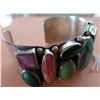 Image 2 : Navajo Multi Stone Sterling Silver Cuff Bracelet
