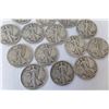 Image 2 : Seventeen Walking Liberty Half Dollars