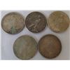 Image 7 : 5 Silver Dollars (Peace)