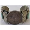 Image 1 : Navajo Watch Bracelet w/ Silver Dollar