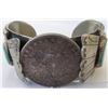 Image 8 : Navajo Watch Bracelet w/ Silver Dollar