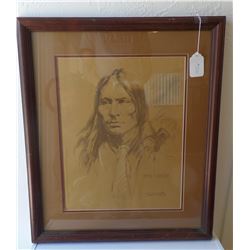 Signed Drawing of Crazy Horse