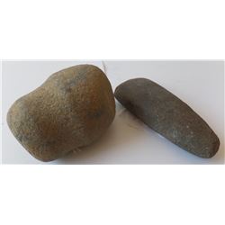 Grooved Stone Maul and Stone Celt