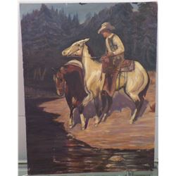 Unsigned Original Oil on Canvas