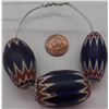 Image 1 : 3 Large Rare 6 Layer Chevron Beads
