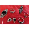Image 1 : Collection of Miscellaneous Jewelry w/ Jet and Sterling Silver
