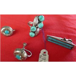 Collection of Turquoise and Sterling Silver Jewelry