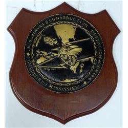 US NAVAL CONSTRUCTION BATTALION CENTER PLAQUE-GULFPORT