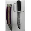 Image 1 : ENGRAVED BLADE INDIA DAGGER W/SCABBARD