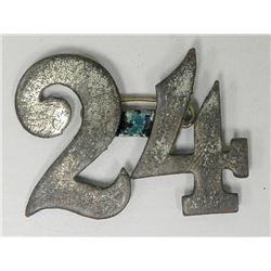 NAZI WWII INFANTRY UNIT PIN "24" WITH PIN BACK
