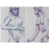 Image 2 : 2 Betty Snyder Rees Original Nude Color Figure Drawings