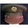 Image 2 : WWII US ARMY VISOR HAT-PRV PURCHASE-MOHAIR-INSIGNIA-