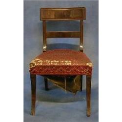 A set of 6 Georgian mahogany bar back dining chairs with plain mid rails on sabre supports  £850-...