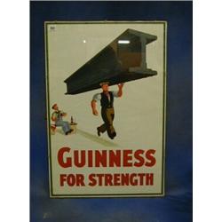 A 1950/60's Guinness advertising poster "Guinness for Strength" £150-200...