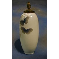 A Royal Copenhagen table lamp decorated butterflies, the base marked 1584 763 DSA 14" £40-50...