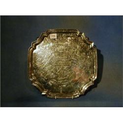 A silver plated salver presented by the Sales Department of Morris Motors Ltd County Oxford May 1...