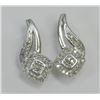 Image 1 : STERLING SILVER DIAMOND (.08 CT) EARRINGS