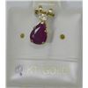 Image 2 : 10KT GOLD RUBY (.79 CARAT) PENDANT RETAIL: $200