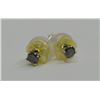 Image 1 : 14 KT GOLD BLACK DIAMOND  (.16CT) EARRINGS