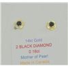 Image 4 : 14 KT GOLD BLACK DIAMOND  (.16CT) EARRINGS