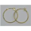 Image 2 : 14KT GOLD HOOP EARRINGS