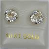 Image 1 : 10 KT GOLD WHITE TOPAZ EARRINGS msrp: $250