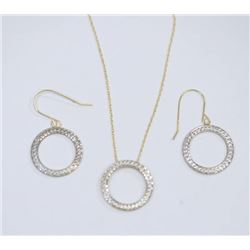 10 KT GOLD EARRINGS & PENDANT SET msrp $350