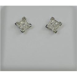STERLING SILVER DIAMOND EARRINGS $463