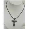 Image 2 : STAINLESS STEEL CROSS PENDANT  WITH STRAP