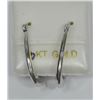 Image 1 : 10 KT WHITE GOLD HOOP EARRINGS msrp $25