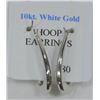 Image 2 : 10 KT WHITE GOLD HOOP EARRINGS msrp $25