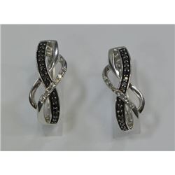 STERLING SILVER BLK DIAMOND (.2CT) &