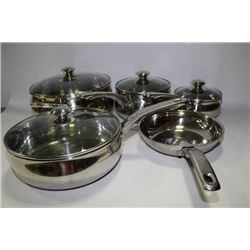 BOX W/ 9 PIECE POT AND PAN SET