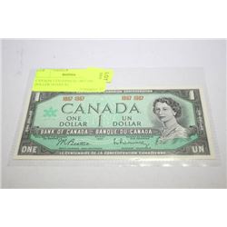 CANADA CENTENNIAL 1867-1967 DOLLAR NOTES X2