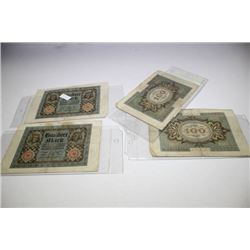 FOUR GERMAN 1920 50 MARK - SERIES A, B, C, & D X4