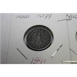 FOUR NAZI TEN PFENNIG 1941-42-43-44 X4