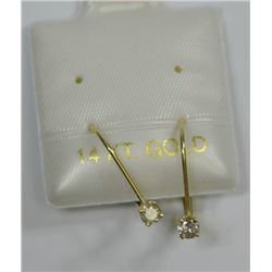 14 KT GOLD DIAMOND (.15 CT) EARRINGS msrp $300