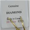 Image 3 : 14 KT GOLD DIAMOND (.15 CT) EARRINGS msrp $300
