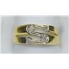 Image 1 : 10KT GOLD MEN'S "S" RING WITH CERT. $728