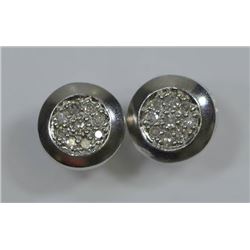 STERLING SILVER & DIAMOND EARRINGS WITH CERT. $688