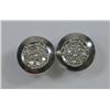 Image 1 : STERLING SILVER & DIAMOND EARRINGS WITH CERT. $688