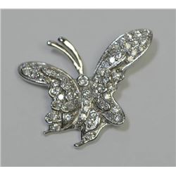 STERLING SILVER CUBIC ZIRCONIA BUTTERFLY PENDANT