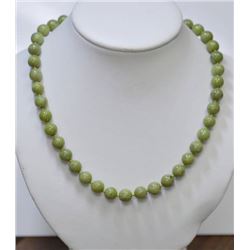 STERLING SILVER CLASP JADEITE NECKLACE
